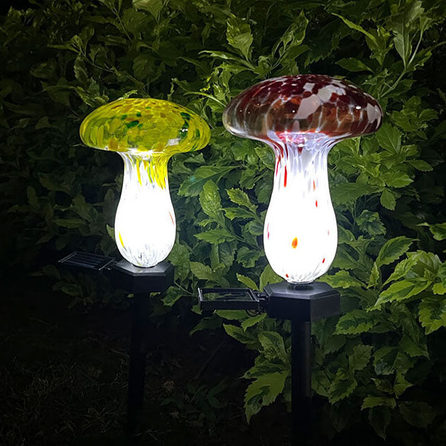 Contemporary Creative Colorful Mushroom Outdoor Light