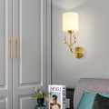 Glass Cylinder Antler Copper Wall Lamp