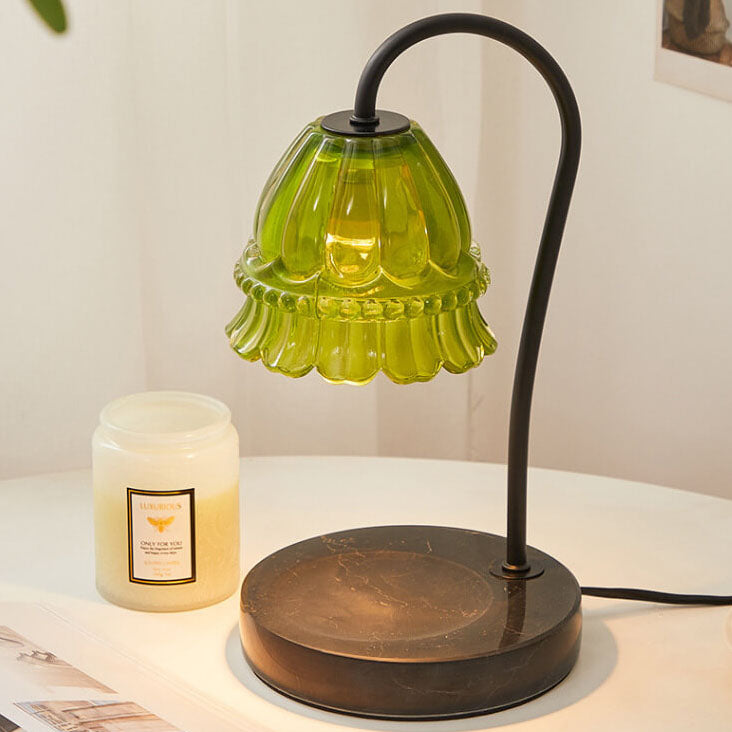 Glass Lily Valley Melting Table Lamp