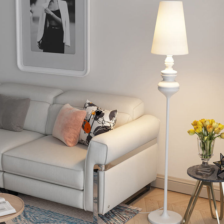 Fabric Cone Iron Living Floor Lamp