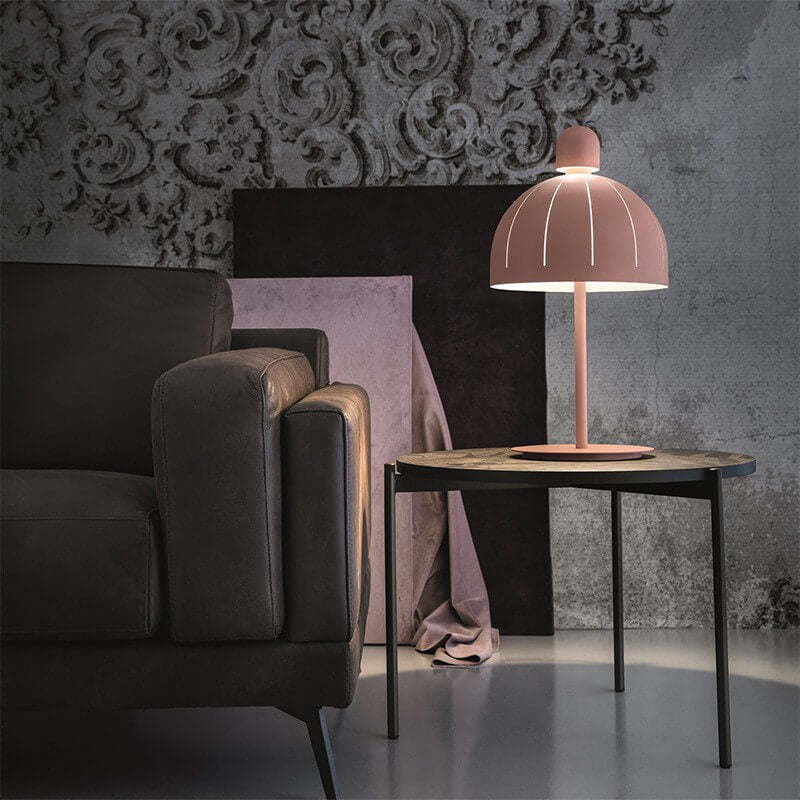 Pink Mushroom Metal Table Lamp