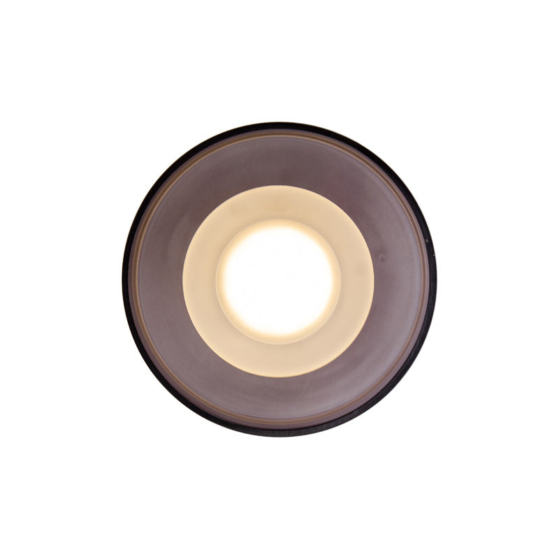 Round Hardware Glass Wall Lamp