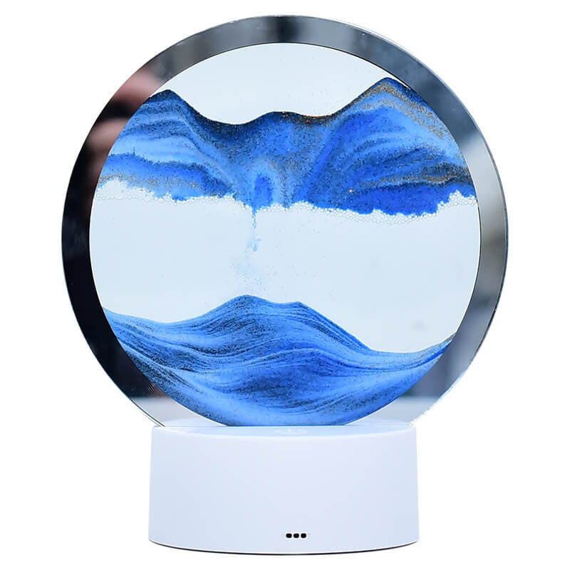 Round Hourglass Quicksand 3D Table Lamp