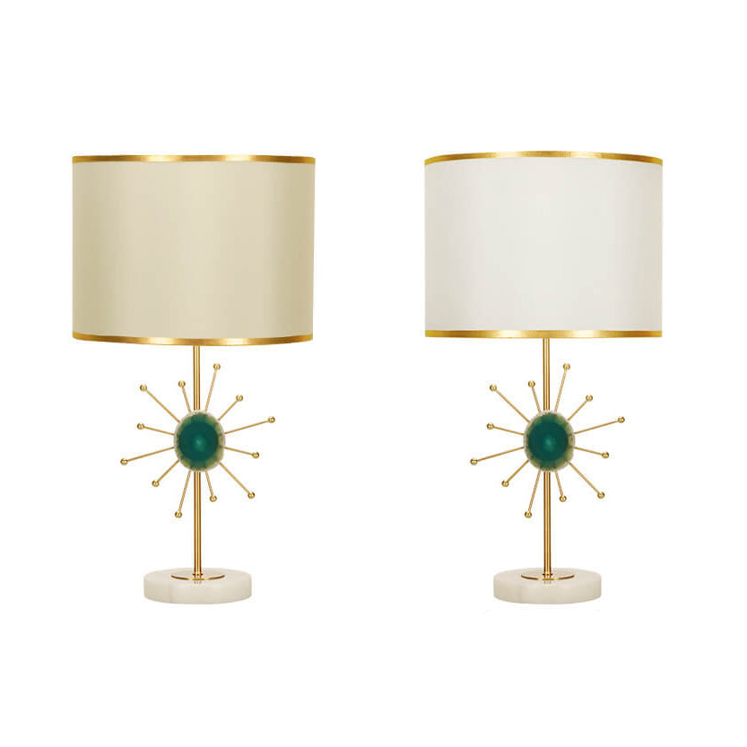Fabric Agate Table Lamp