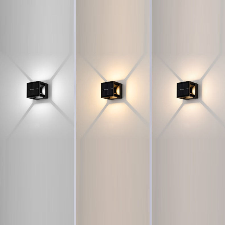 Square Striped Aluminum Garden Outdoor Light