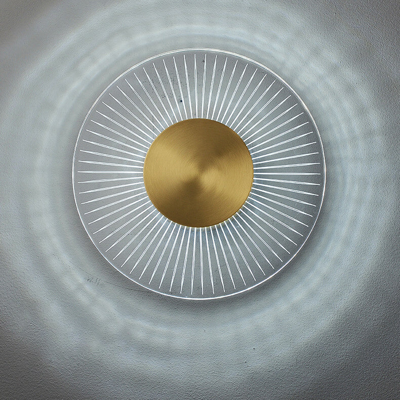Full Copper Round Line Wall Lamp