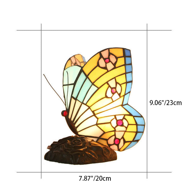Butterfly Shape Stained Glass Table Lamp