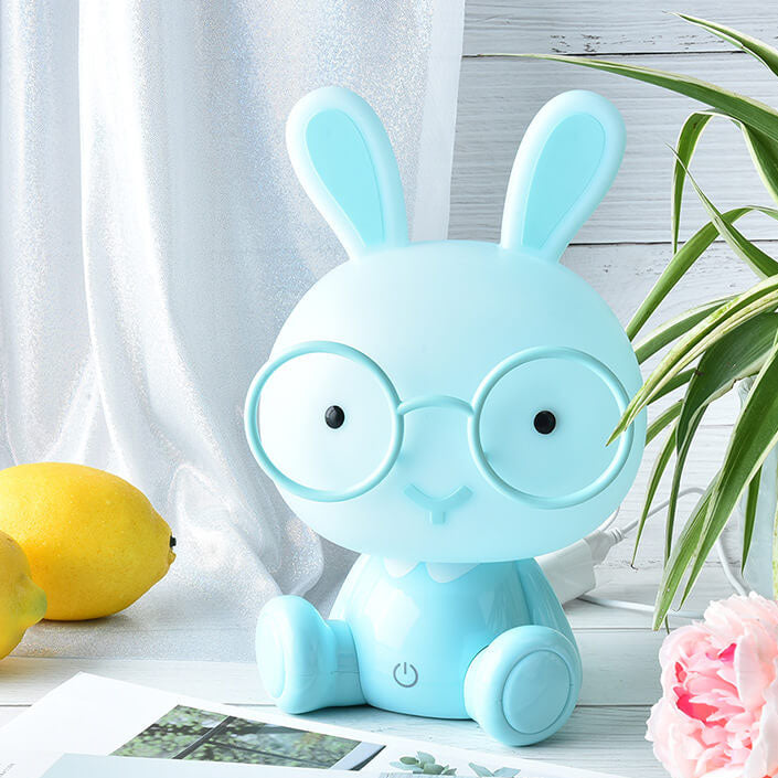 Cartoon Rabbit Glasses Night Table Lamp