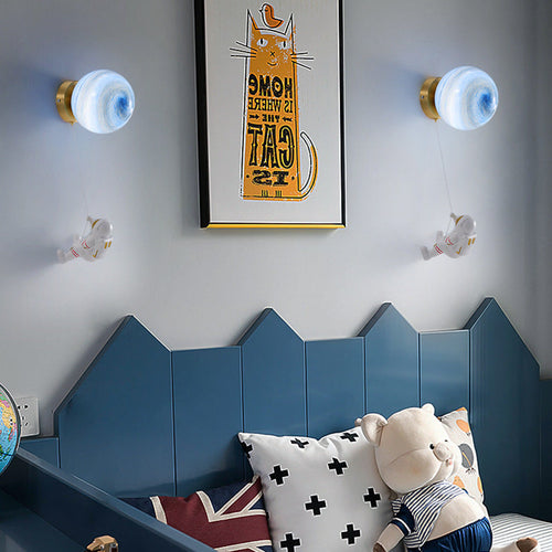 3D Printed Moon Resin Wall Lamp