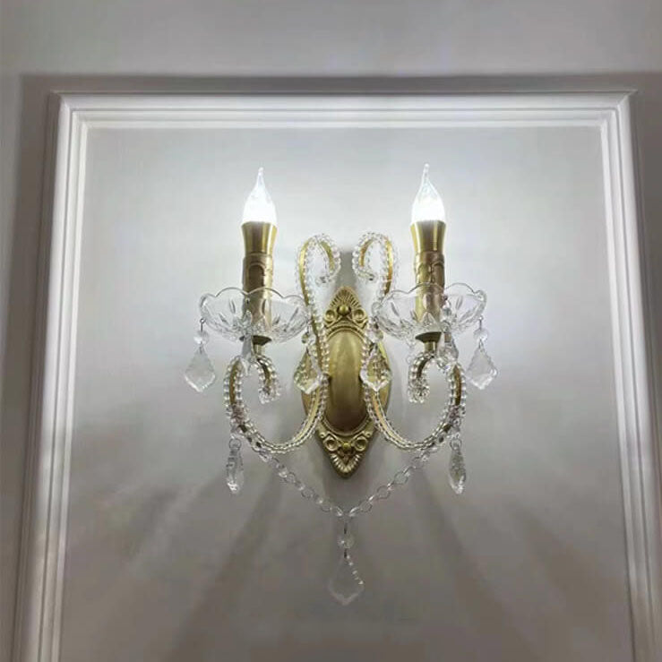Crystal Candelabra 1/2 Wall Lamp