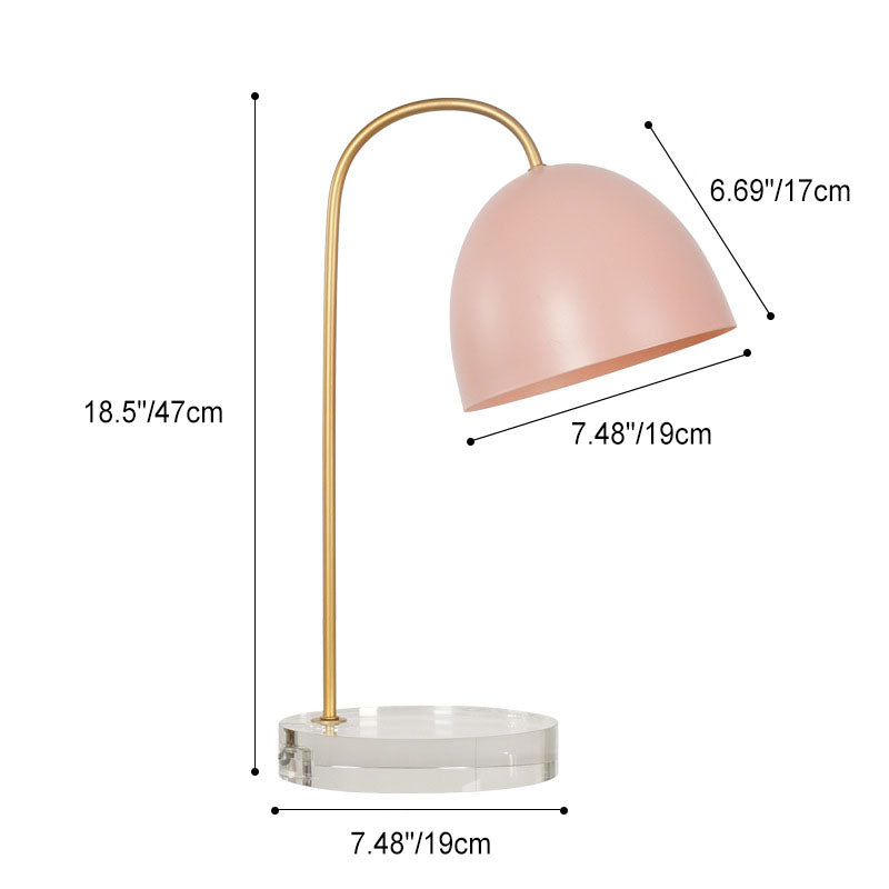 Hardware Dome Crystal Bedroom Table Lamp