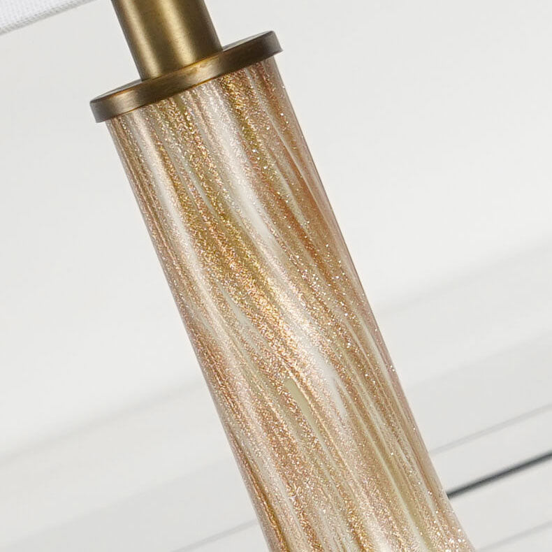 Flowing Gold Glazed Glass Table Lamp