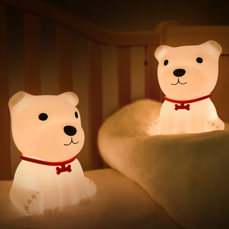 Cute Puppy Silicone Night Table Lamp