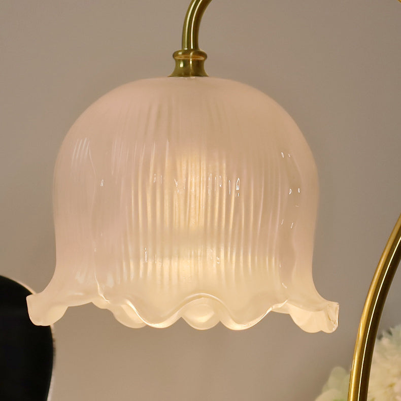Bell Orchid Glass Marble Table Lamp
