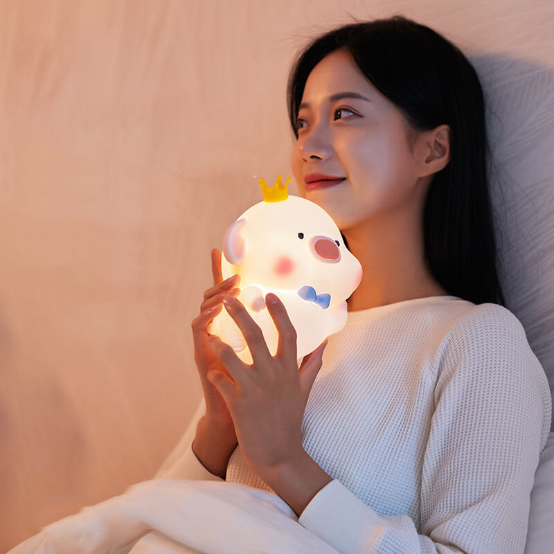 Cute Piggy Silicone Night Table Lamp