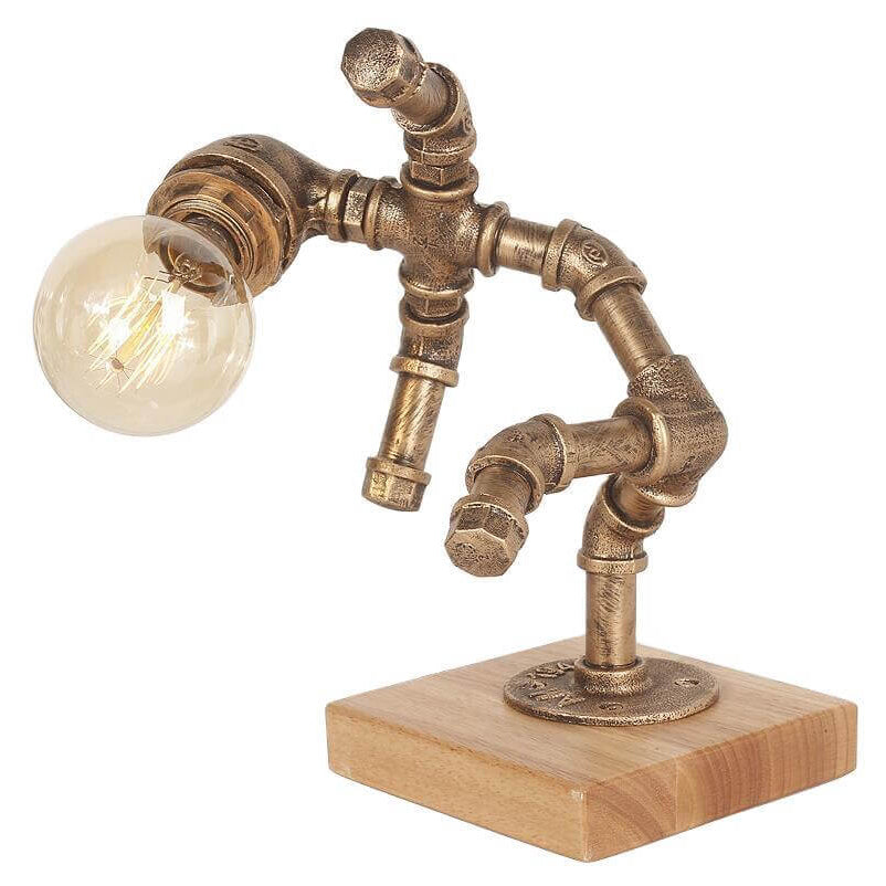 Robot Eye Protection Iron Table Lamp