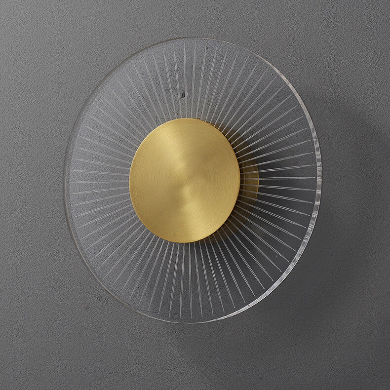 Full Copper Round Line Wall Lamp