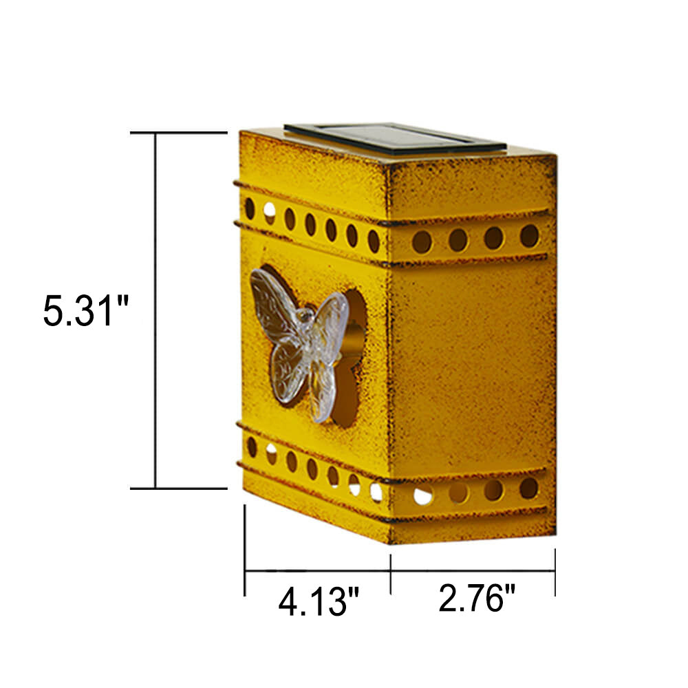 Square Box Aged Iron Outdoor Light