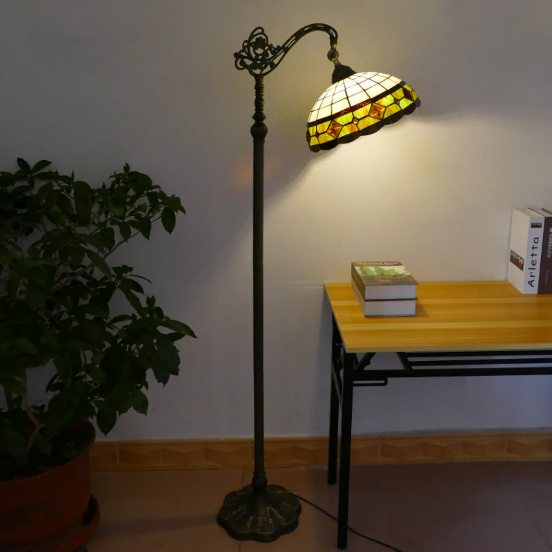 Traditional Tiffany Stained Glass Floor Lamp