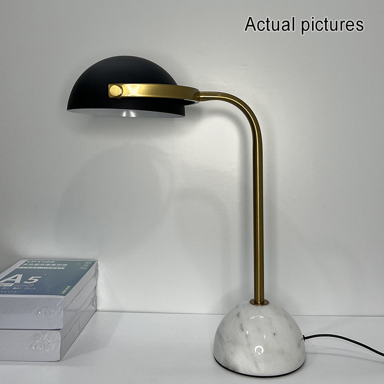 Marble Half Round Table Lamp