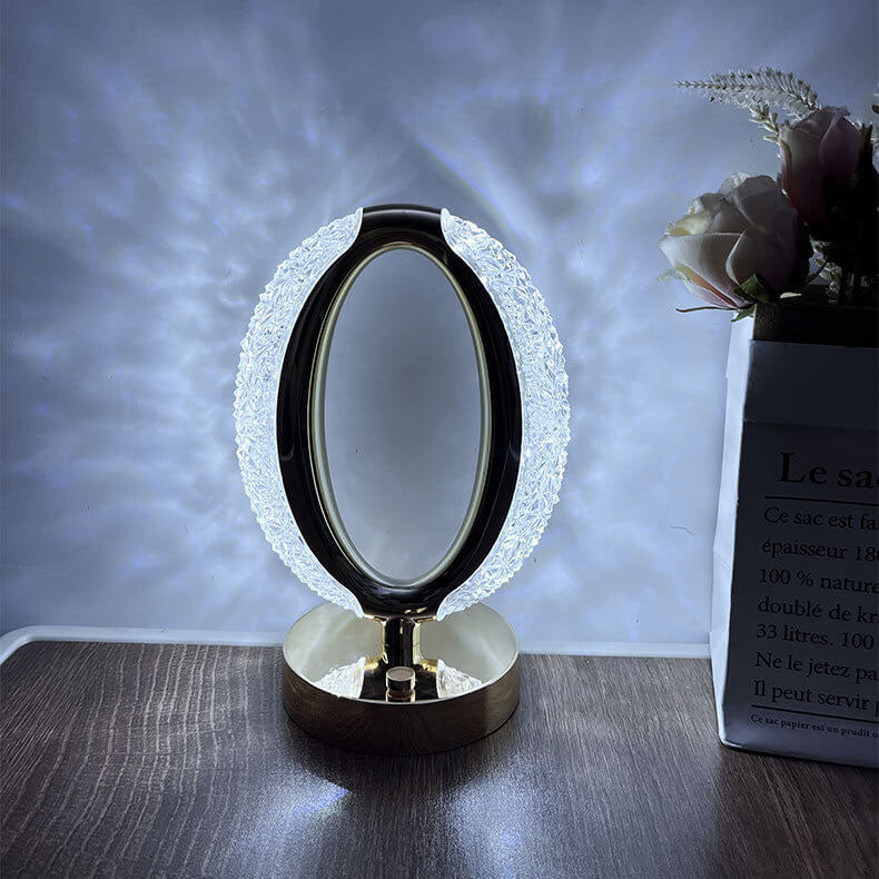 Ring Crystal Acrylic Touch Table Lamp