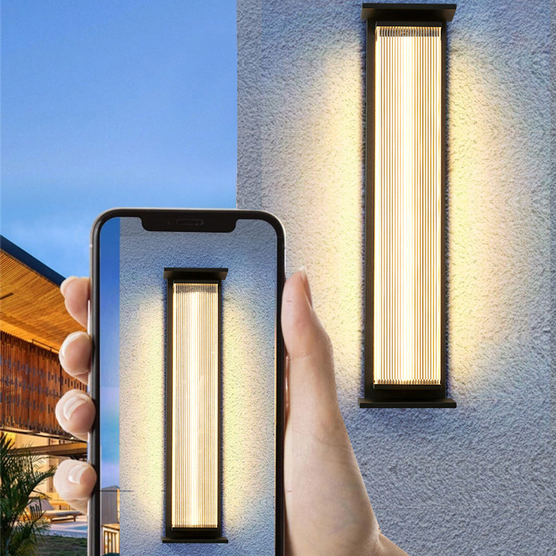 Rectangular Stainless Steel Acrylic Outdoor Light