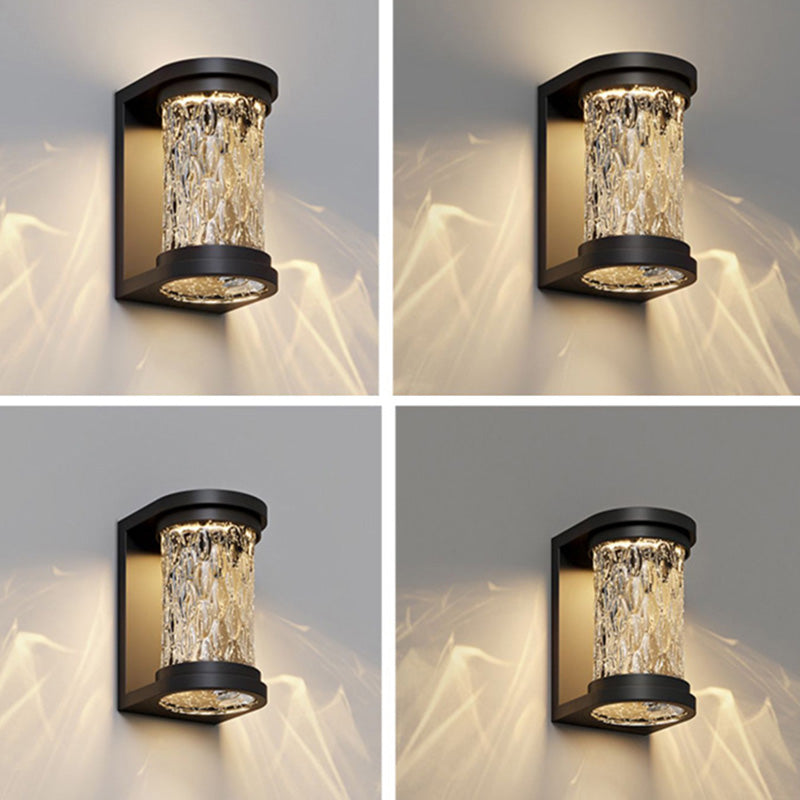 Stainless Steel Glass Cylinder Outdoor Light