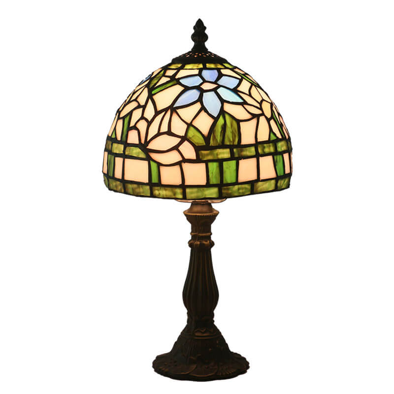 Grass Flower Stained Glass Table Lamp