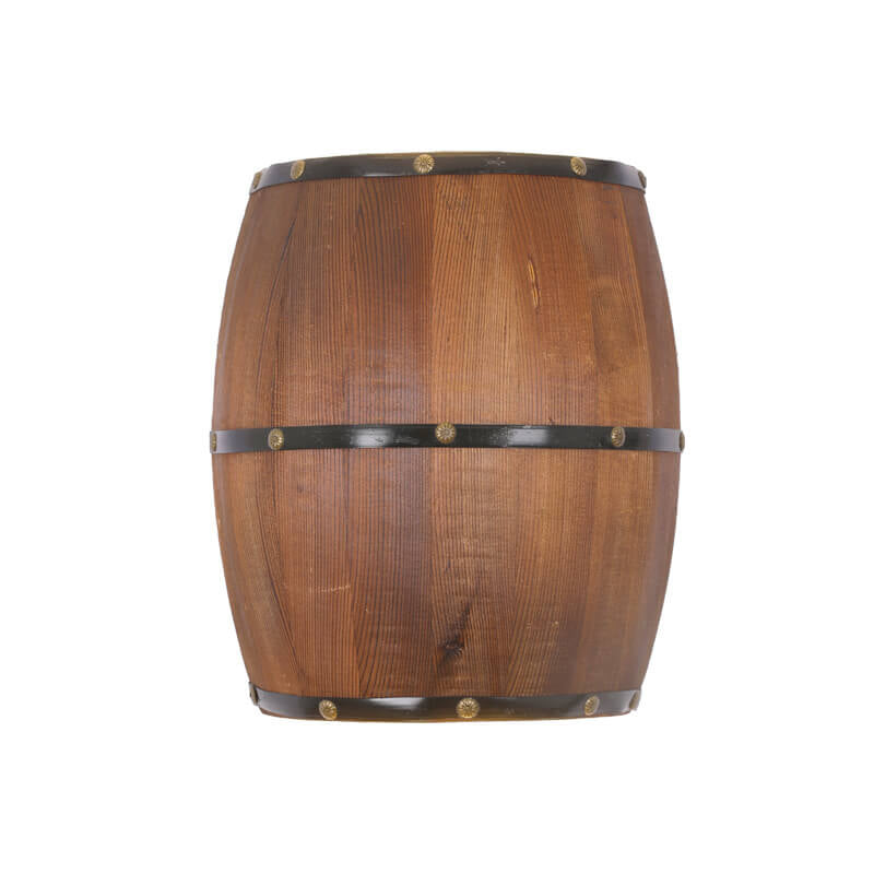 Half Barrel Wood Wall Lamp