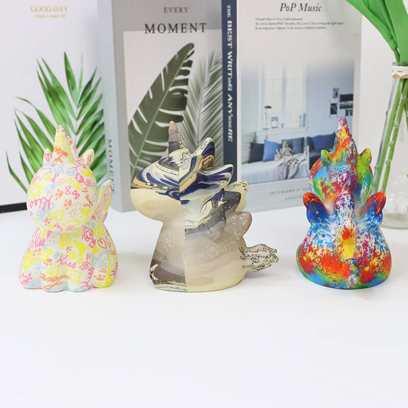 Unicorn Painted 3D Printed Table Lamp