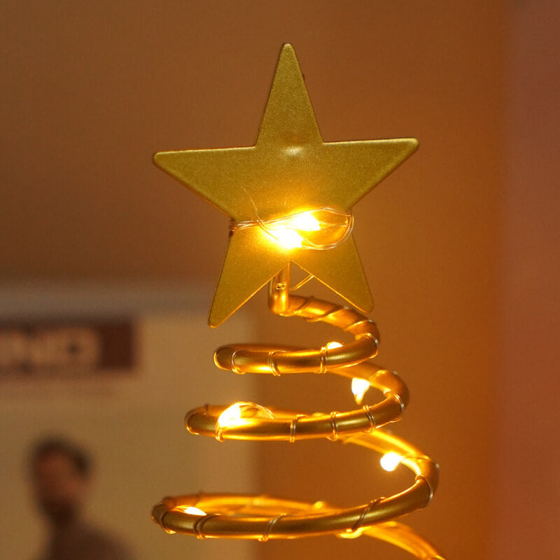 Spiral Star Christmas Decorative Table Lamp