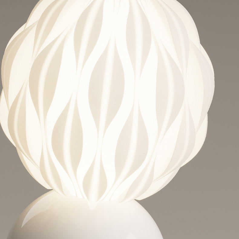 Orb Cloudy Ceramic PE Table Lamp