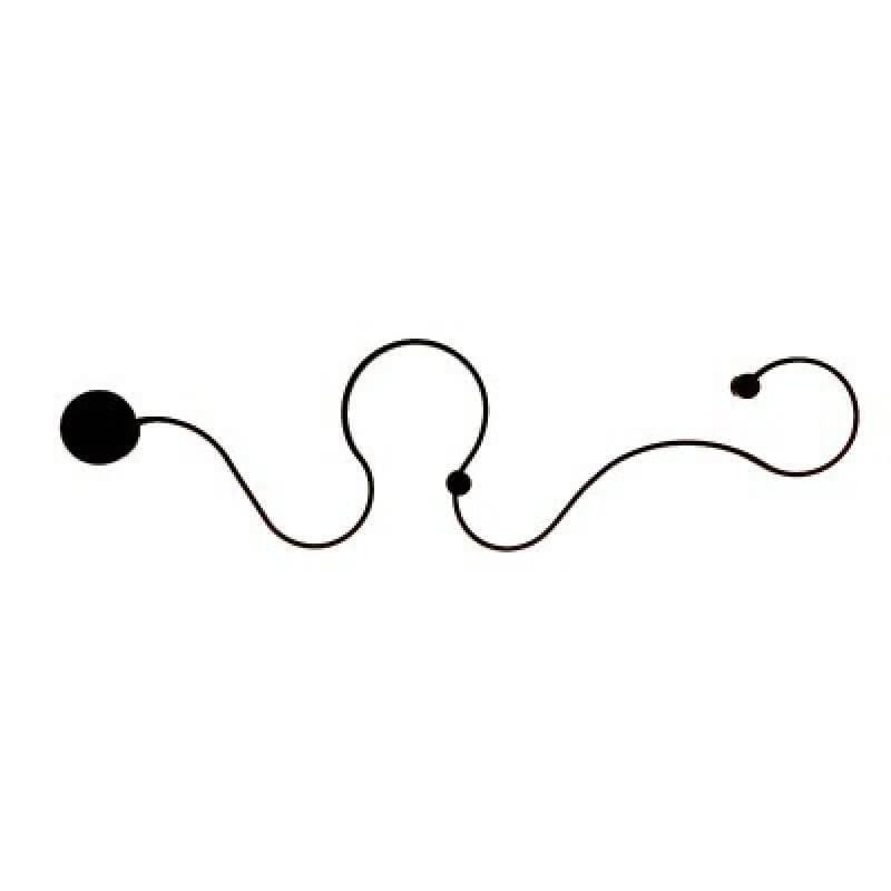 Long Aluminum Snake Shaped Wall Lamp