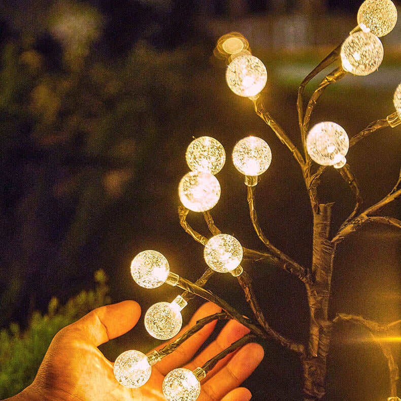 Solar Modern Simple Crystal Outdoor Light