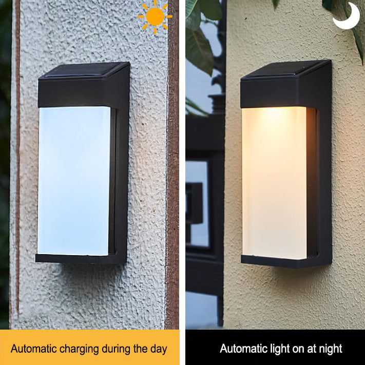 Square Frosted Glass Outdoor Light
