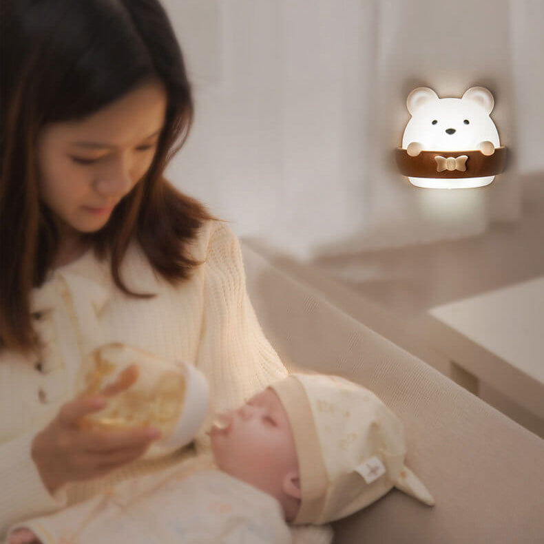 Cartoon ABS Bear Night Wall Lamp