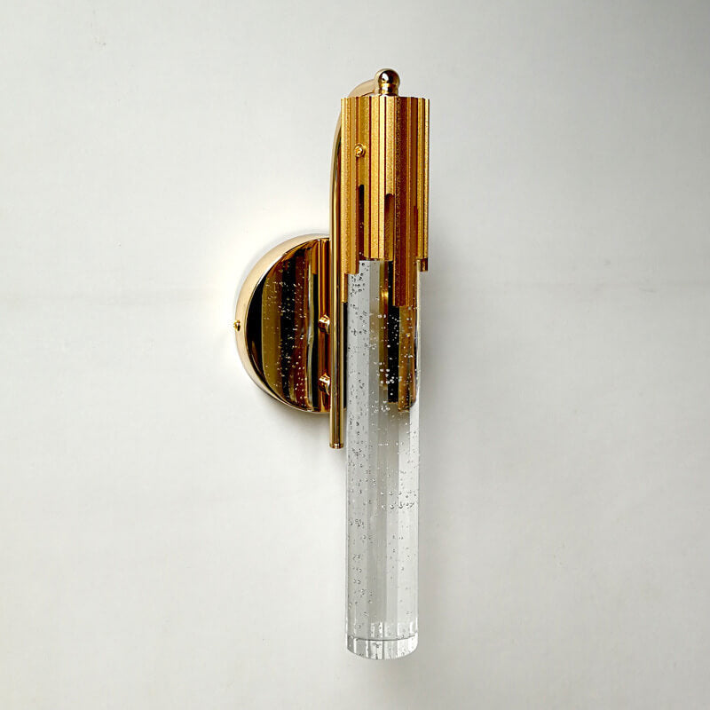 Gold Bubble Crystal Column Wall Lamp