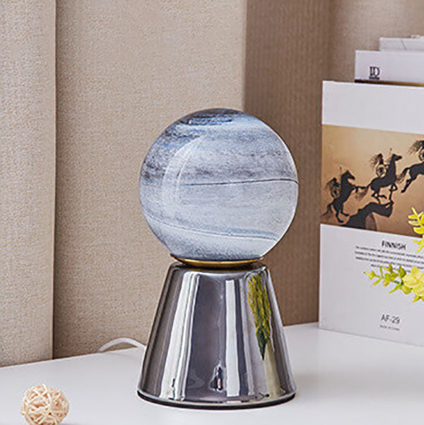 Orb Moon Ceramic Glass Table Lamp