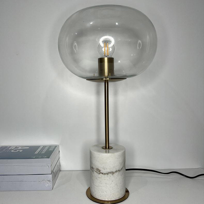 Round Ball Cylinder Marble Table Lamp