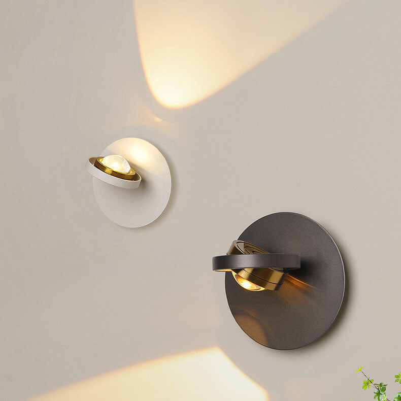 Aluminum Geometric Square Round Wall Lamp