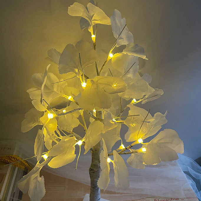 Christmas Lighted Ginkgo Tree Table Lamp