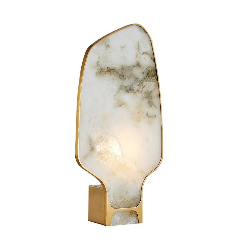 Irregular Marble Hardware Edge Table Lamp