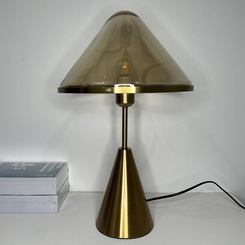 Triangle Hardware Glass Bedroom Table Lamp