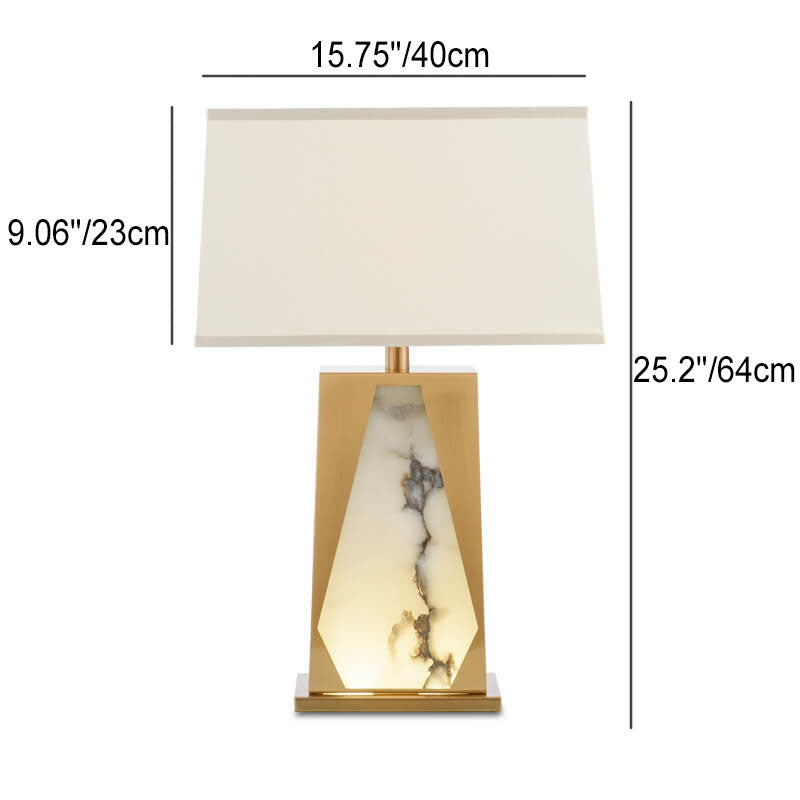 Lucite Fabric Metal Table Lamp