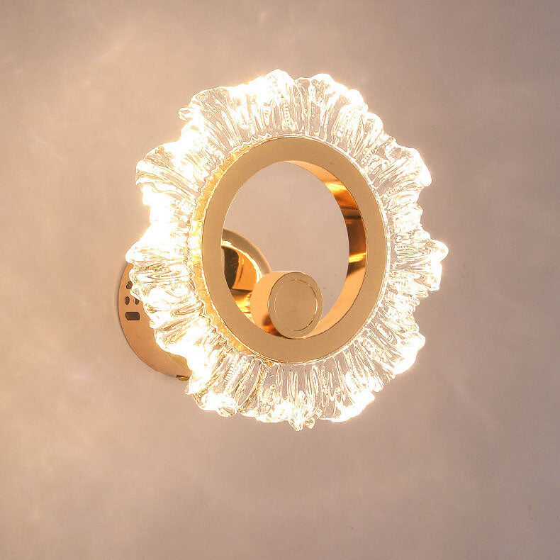 Acrylic Sunflower Shape Iron Wall Lamp