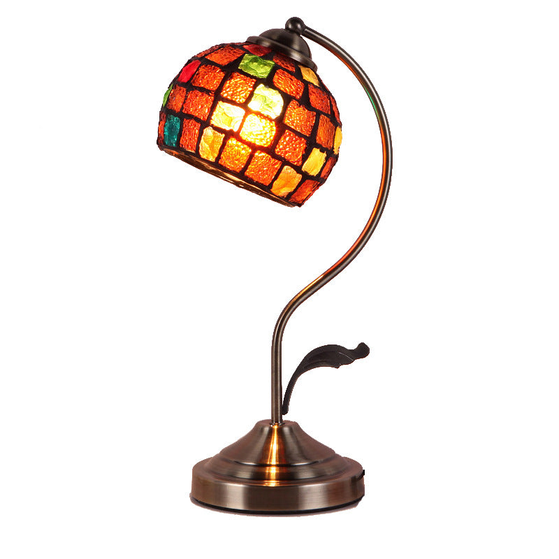 Round Head Glass Hardware Table Lamp