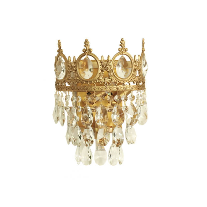 Crown Crystal Tassel Wall Lamp