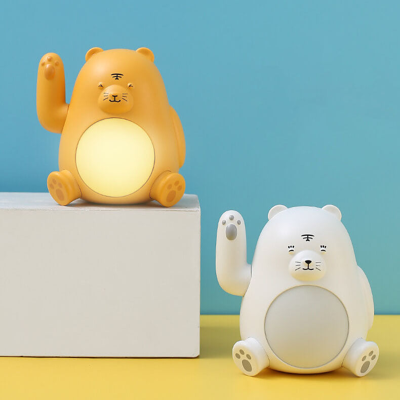 Cartoon Handle Tiger Night Table Lamp