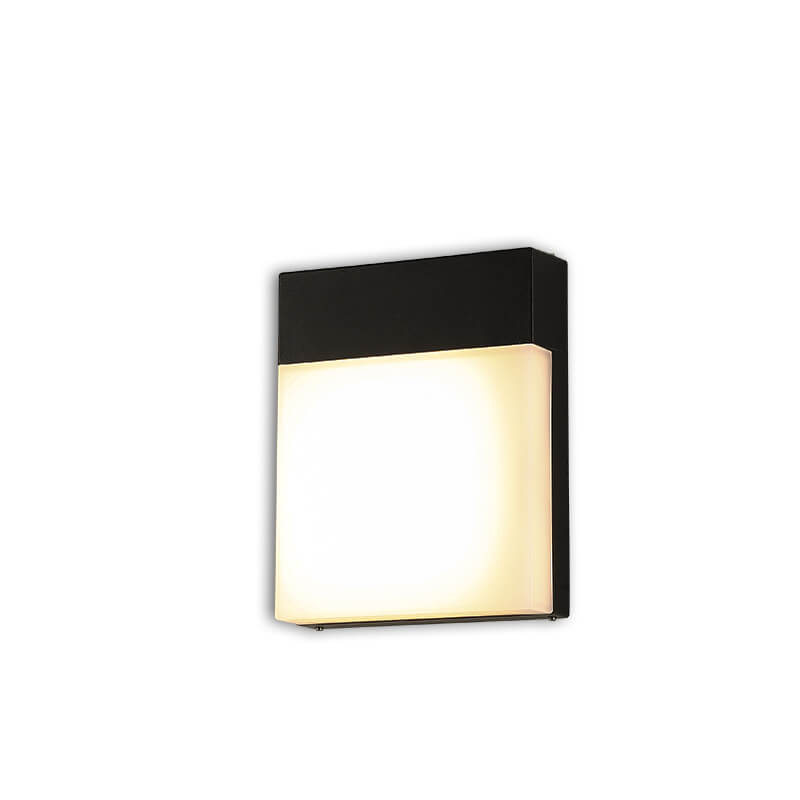 Square Frosted Aluminum Outdoor Light