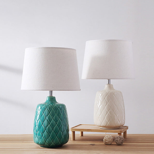 Ceramic Fabric Lampshade Table Lamp